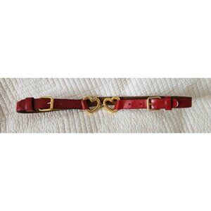 Vintage Red and Gold Moschino/Redwall Heart Belt Size 40